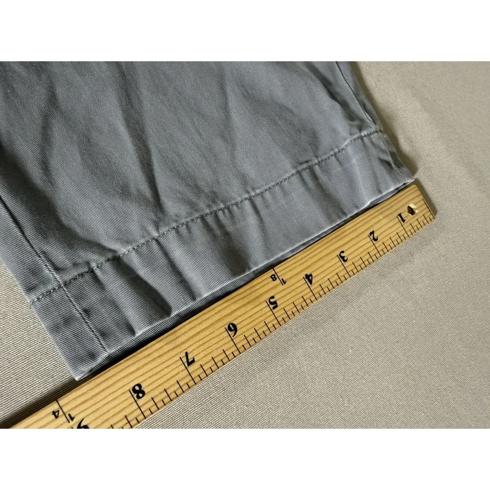 VINTAGE Polo Ralph Lauren Preston Chino Pants 34x30 Grey Cotton Trousers Pony